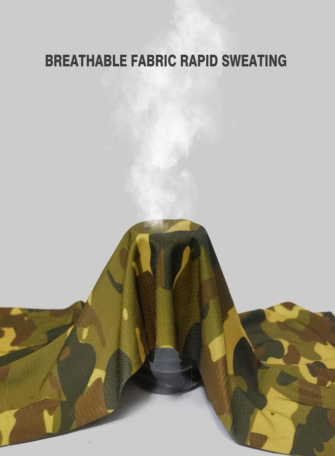 Bilymate Green Camo Cooling Neck Gaiter UPF 50+ Seamless Bandana, Breathable Mesh Holes Tube Headwear Bandana Headband for Men & Women - Image 3